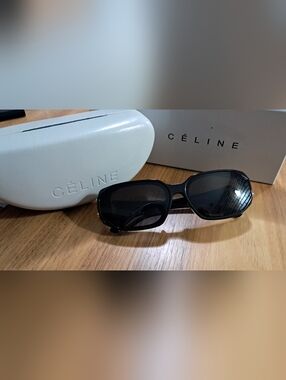 Celine Black Rectangular  Sunglasses